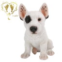【送料無料】【お座りブルテリア(小)】 本物そっくり 犬 ドッグ 置物 ガーデニング エントランス リビング おしゃれ インテリア置物 ウエルカム お出迎え Woobia