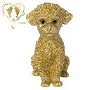 【送料無料】 ゴールド色【お座りマルプー ゴールド】 犬 Dog ガーデニング オーナメント おしゃれ インテリア置物【ギフト対応】 おうち時間 大人かわいい雑...