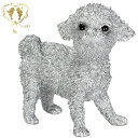 【送料無料】 シルバー色【お散歩したいマルプー シルバー】 犬 Dog ガーデニング オーナメント おしゃれ インテリア置物【ギフト対応】 おうち時間 大人かわいい雑貨 Woobia