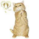送料無料 大きなサイズで【おねだりマンチカン】 ハイエンドキャット CAT 本物そっくり 玄関 ガーデン 雑貨 オーナメント おしゃれ置物 樹脂 お出迎え おうち時間 WooBia