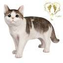 送料無料 大きなサイズで【歩くサバトラ白猫(大)】 CAT 本物そっくり 玄関 ガーデン 雑貨 オーナメント おしゃれ置物 樹脂 お出迎え おうち時間 WooB...