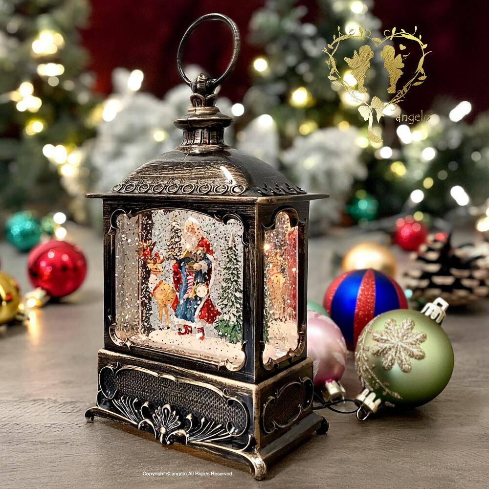 角ランタン型イルミネーションサンタ...