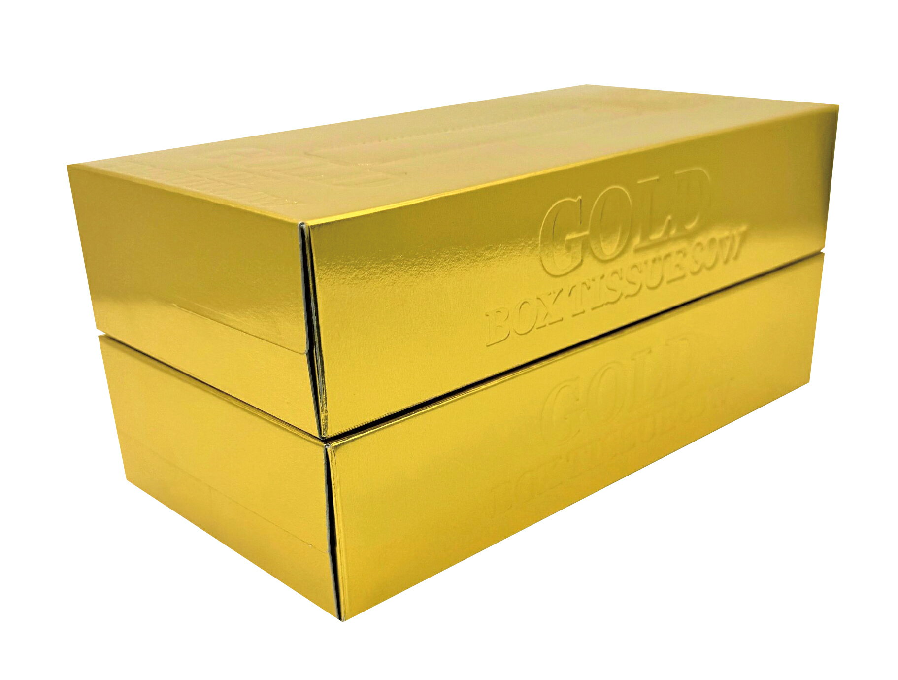 ゴールド BOX ティッシュ80W 2個組 【144組セット/カートン売】 ゴールドBOXティッシュ ティッシュ 景..