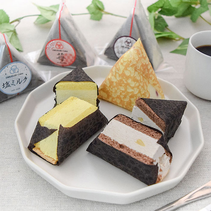 【ポイント10倍】OMUSUBI Cake　おむすびケーキ（6個入りBセット） おにぎりケーキ 苺 ちぃず 栗 ミルクティー オレンジ 塩ミルク いち..