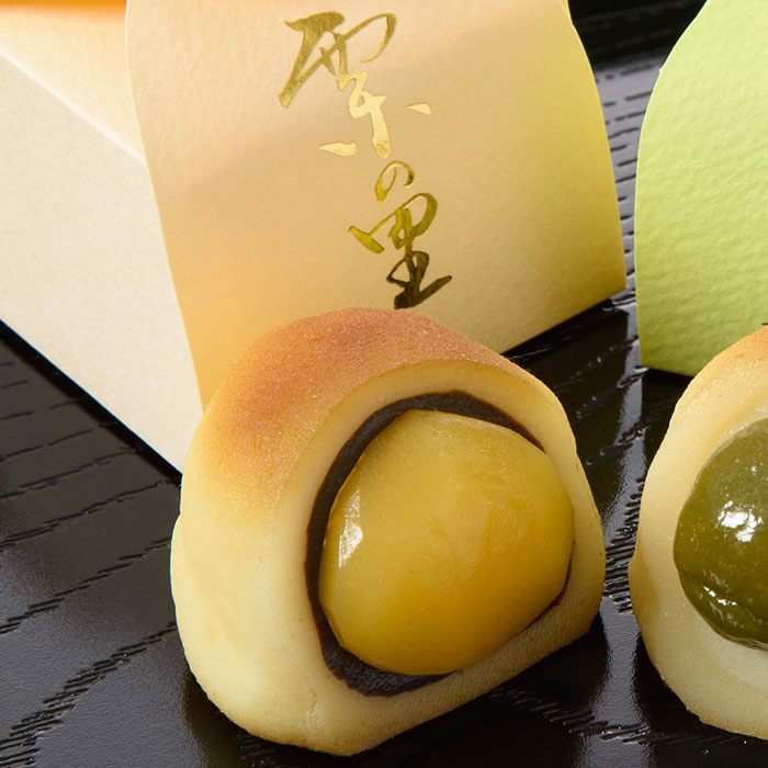 グルチョ-お取り寄せご褒美便-の御菓子処うかい ふる里 10個入 梅の里 栗の里 桃山菓子 青梅 栗入り 焼き菓子 和菓子 ギフト 詰め合わせ 贈り物 お茶菓子 愛知 稲沢土産｜アングル2