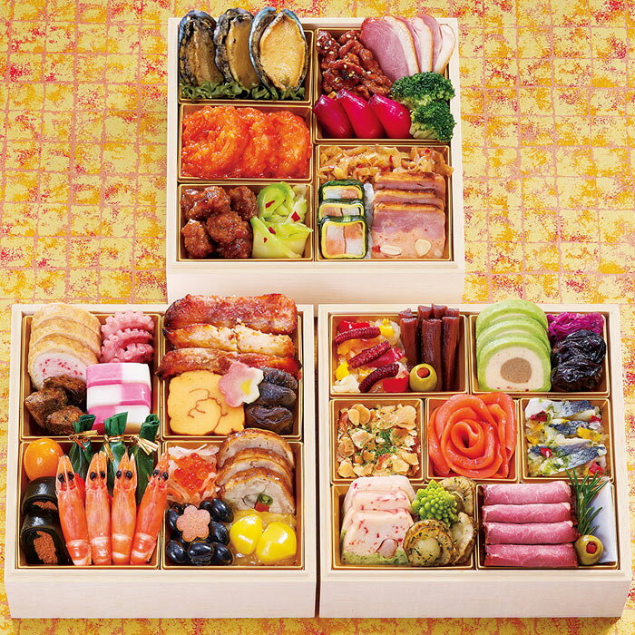 おせち 早割 2027 ハイアット リージェンシー 東京「香寿」三段重（約3〜4人前）送料無料 ※12月30日お届け gift-con-10047397 グルチョ-お取り寄せご褒美便- サンプル画像2