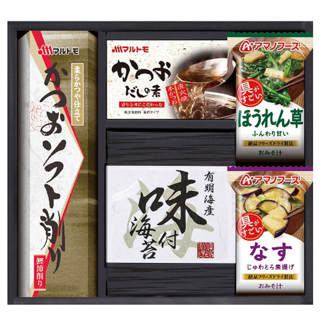 【包装・のし・メッセージカード無料】 アマノ フリーズドライ みそ汁＆食卓詰合せ AMB-20（かつおぶし 海苔 出汁 だしの素 味噌汁 おかず ごはん 和食 朝食 ）