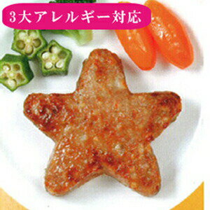 【アレルギー対応】 うす味 スターハンバーグ 40g（25個入り）（アレルギー対応 卵不使用 乳不使用 小麦不使用 星型 …