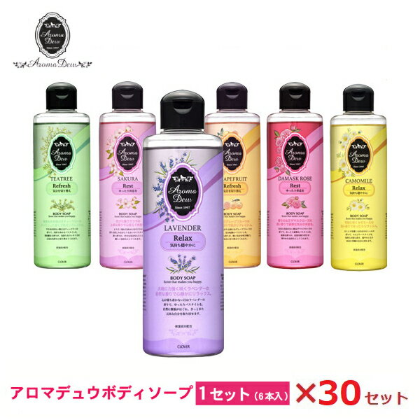 アロマデュウ ボディソープ 6種類 30セット!250mLAM-B6 石鹸/液体石鹸/お歳暮/お中元/贈り物大口購入/大量購入/大口仕入れ/大量仕入れ/お土産/...