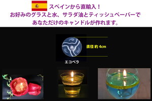 【送料無料】スペインから直輸入!エコベラ水と油でキャンドルが作れます。ろうそく/蝋燭