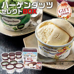 ハーゲンダッツ　アイス　セレクトBOX　高級ギフト｜ミニカップ（バニラ・グリーンティー）（各110ml）×各2、バー（バニラチョコレートマカデミア）（80ml）・ラバーズアソート（各70ml×2）×各1｜お中元・敬老の日・お歳暮・お盆の手土産などに 送料無料