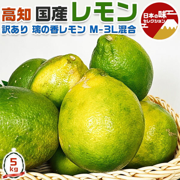 レモン 国産 訳あり 高知県産 璃の香レモン 5kg M-3L サイズ混合 茶箱 ワックス不使用 お試し 柑橘 フルーツ 家庭向け お歳暮 お正月 クリスマス ...