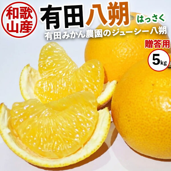 八朔 ( はっさく )　贈答用　5kg サイズ混合 【和歌山県有田市産】有田みかん農園が育てた「八朔」家庭用・送料無料