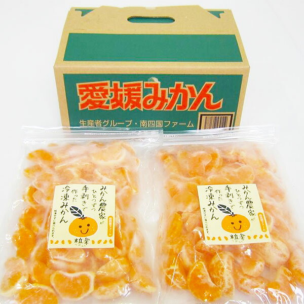 愛媛　冷凍 みかん　500g　2袋 (合計1kg) 粒楽　家庭用　夏の おやつ　フルーツ ア...