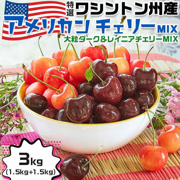 ワシントン州産 高級 アメリカンチェリー MIX【3kg】食