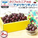 【最大2000円OFFクーポン】アメリカンチェリー カリフォルニア州産 ビングチェリー 大粒【2kg】高級・特選アメリカンチェリー【5月下旬〜6月中旬の出荷予定...