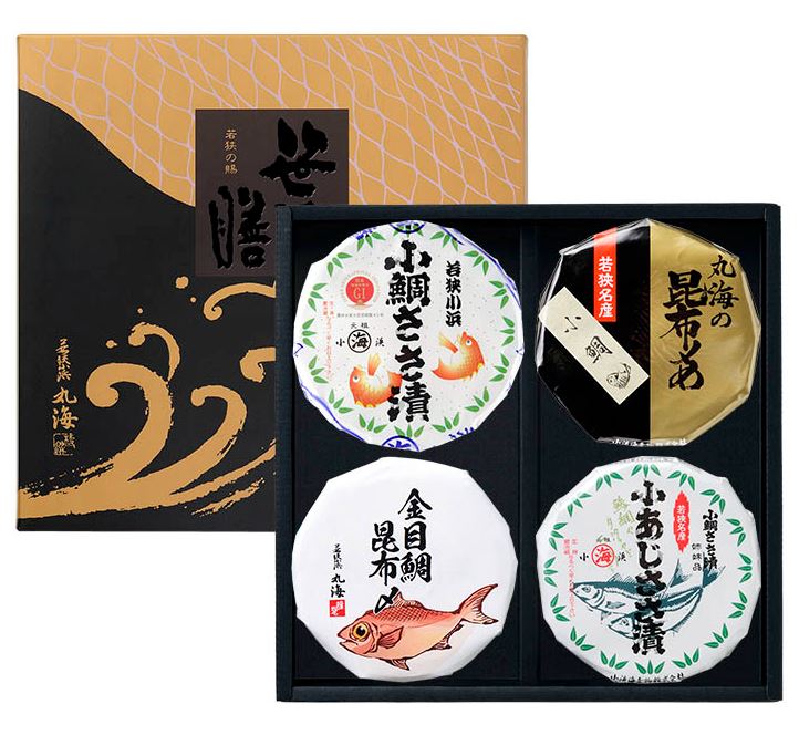 笹漬膳 4ヶ入(小鯛ささ漬 金目鯛昆布〆め 小鯛昆布〆め 小あじささ漬)｜福井県小浜...