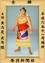 貴乃花光司関 優勝ミニ額 大相撲ミニ額 大相撲優勝額 平成6年11月場所 全勝 大関 貴乃花光司関(7回目の優勝)優勝記念品 相撲グッズ 力士グッズ 相撲取りグッズ 国技館 限定品 記念品 コレクション 写真 H0611