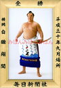 白鵬翔関 優勝ミニ額 大相撲ミニ額 大相撲優勝額 平成30(2018)年9月場所 全勝 横綱 白鵬翔関(41回目の優勝)優勝記念品 相撲グッズ 力士グッズ 相撲...