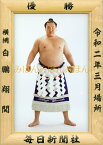 白鵬翔関　優勝ミニ額 大相撲ミニ額 大相撲優勝額　令和2（2020）年3月場所 優勝 横綱 白鵬翔関（44回目の優勝）