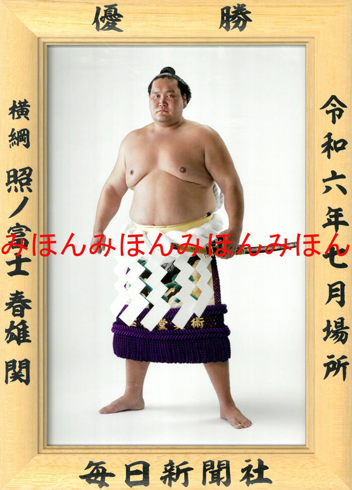 照ノ富士春雄関 優勝ミニ額 大相撲 ミニ額 大相撲 優勝額 令和6(2024)年7月場所 優勝 横綱 照ノ富士 春雄 関 (10回目)優勝記念品 相撲グッズ 力...