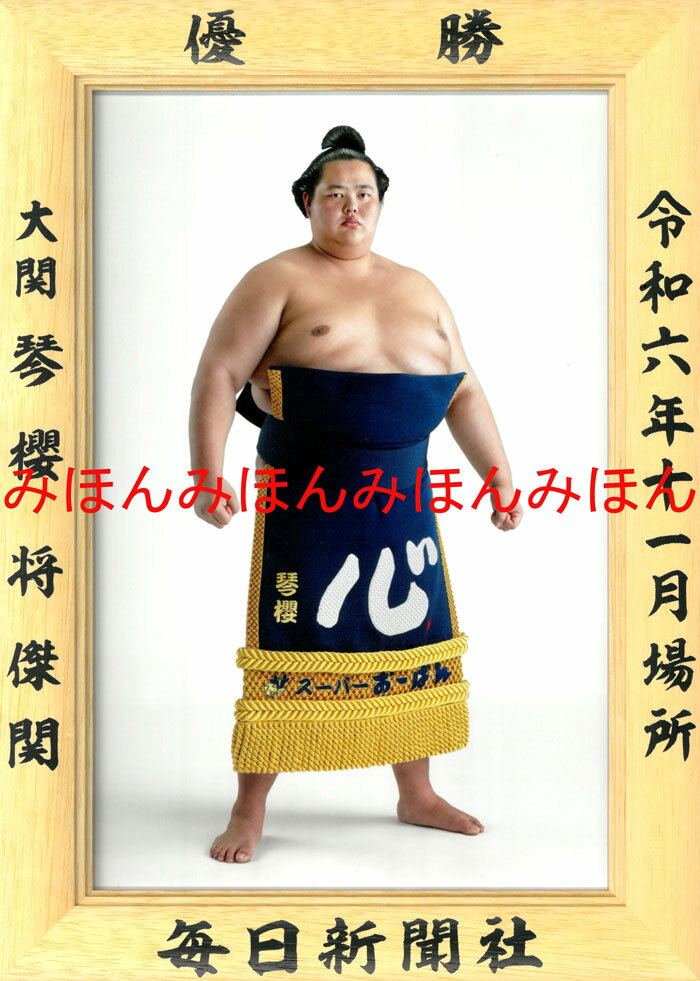 琴櫻将傑関 優勝ミニ額 大相撲 ミニ額 大相撲 優勝額 令和6(2024)年11月場所 優勝 大関 琴櫻 関(初優勝)優勝記念品 相撲グッズ 力士グッズ 相撲取...