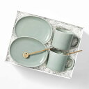 【最大1000円OFFクーポン】結婚祝い ギフト おしゃれ 食器セット ティータイム マグカップ&ソーサー グレー プレート コーヒーマドラー付き Common...