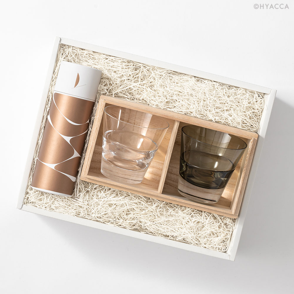 【最大1000円OFFクーポン】GLASS＆TEA TIME BOX / Sghr / クリアー＆カーボンブラック［スガハラ×HYACC..
