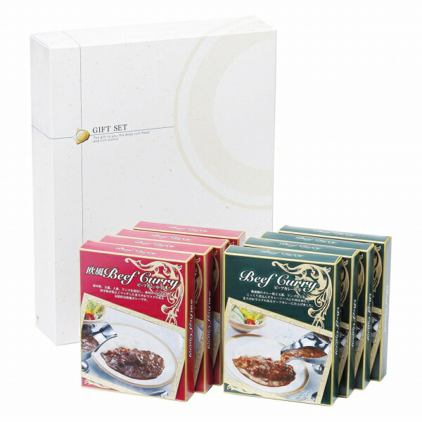 商品仕様 箱サイズ約29×37×5.9cm内容●セット内容:ビーフカレー（中辛）150g×4、欧風ビーフカレー（中辛）150g×4 ●加工地:日本【小麦】用途香典返し　満中陰志　粗供養など※メーカー希望小売価格はメーカーカタログに基づいて掲...