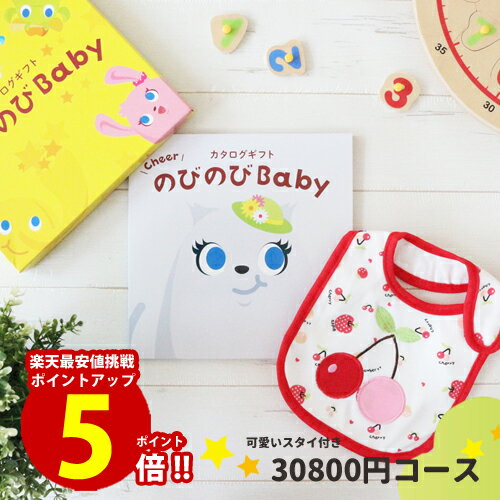 出産祝い カタログギフト のびのびBaby【スタイが無料】もっと！コース【ポイント5倍】出産 お祝い 安い 赤ちゃん ベビーシャワー 友達 孫 かわいい シャディー 人気 会社 同僚 スタイ 子供 あす楽 aprica Combi pigeon mikihouse Bumbo