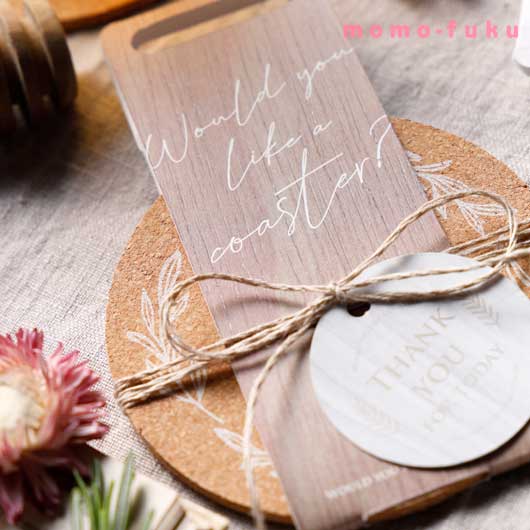【クーポン有】 プチギフト コースター リーフコルクコースター コースター プチギフト コースター 400円 人気 300円台 敬老会 プレゼント イベント セ...