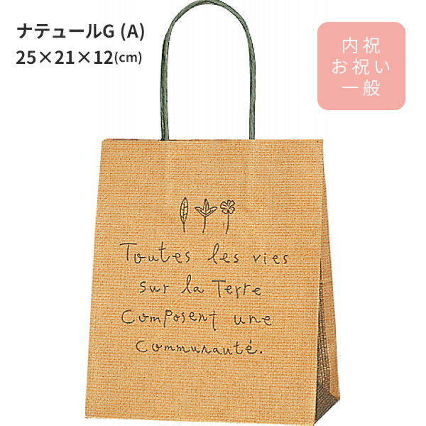 紙袋 ナテュールG(A) 25×21×12cm 内祝 お祝い 一般用