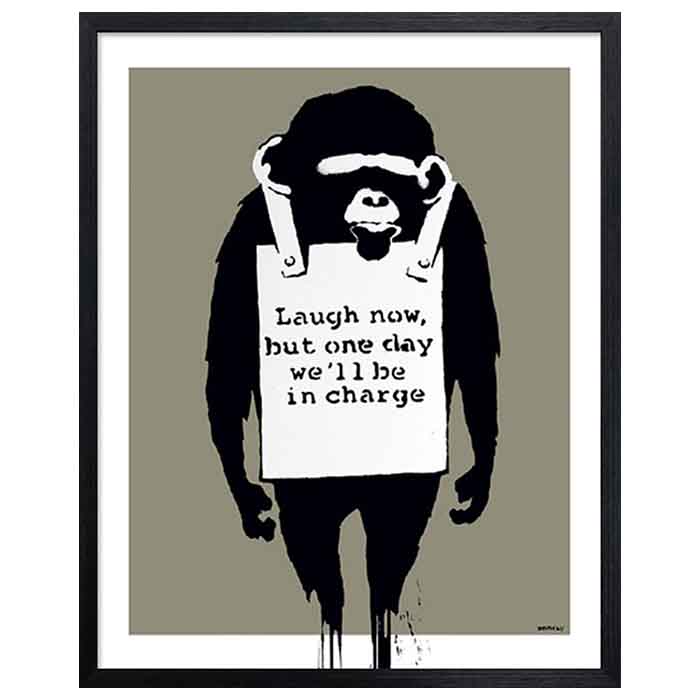 バンクシー ラフ・ナウ Banksy 『Laugh Now』 IBA-61741 名作 絵画 アート プレゼント 引っ越し祝い 贈り物 インテリア 覆面アーティ...