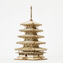 【木製立体パズル 五重塔】 新品 ki-gu-mi キグミ 国宝 重要文化財 世界遺産 脳の活性化 認知予防効果 健康 歴史 敬老の日 父の日 母の日 プレゼント パズル 立体パズル