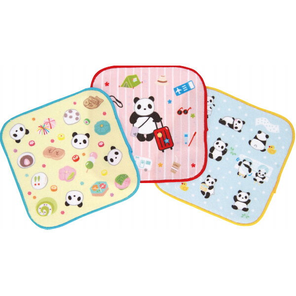 おしゃれミニタオル3枚セット パンダ 42309315