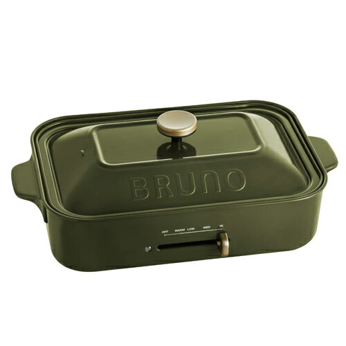 おまけ付き　BRUNO コンパクト ホットプレート モスグリーン グレージュ ブルーノ BOE-021 シーズン限定のサムネイル