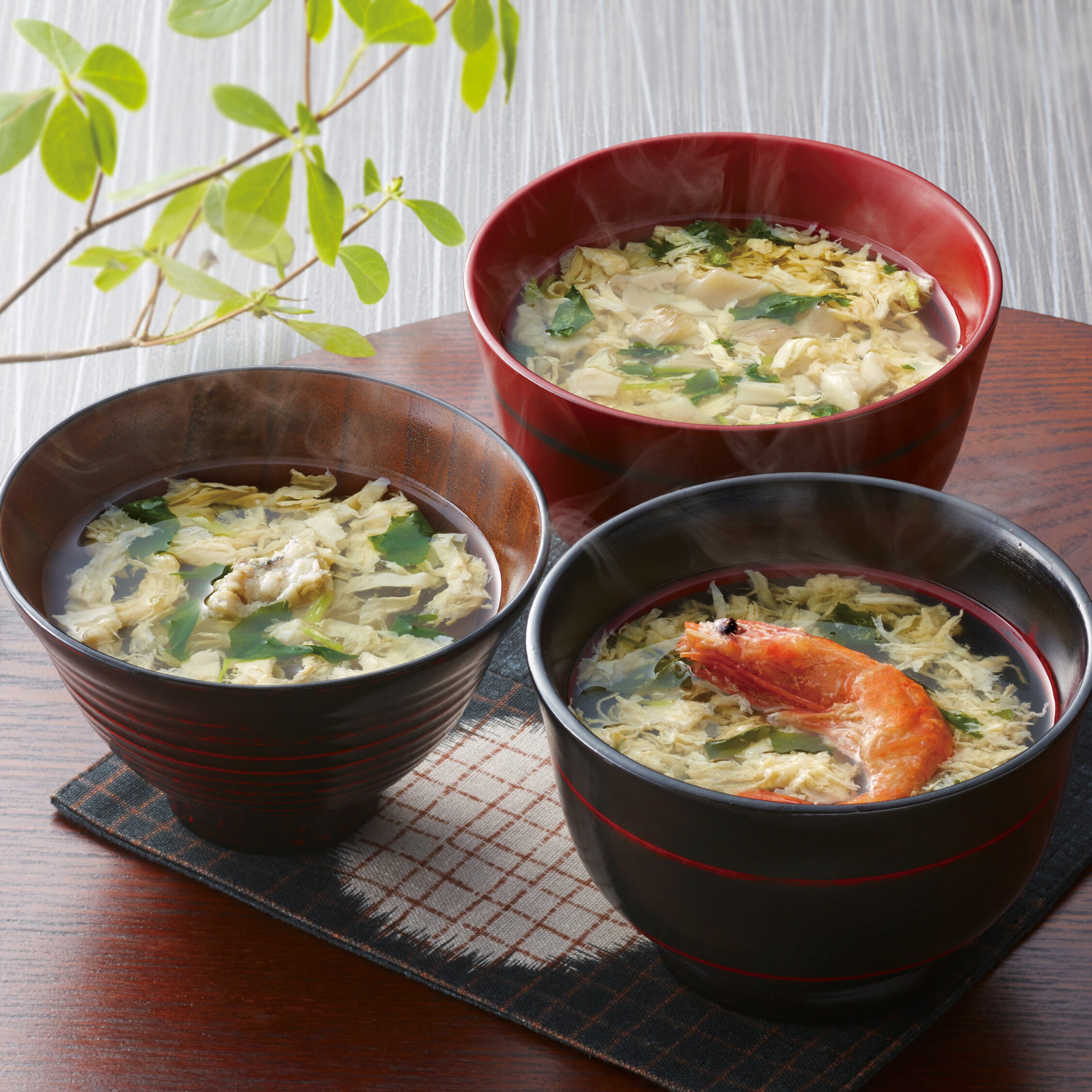 【送料無料】「新宿割烹中嶋」3種のお吸い物 9個入,フリーズドライ,常温保存,お歳暮,御歳暮,贈り物,プレゼント,和食ギフト,のし対応可