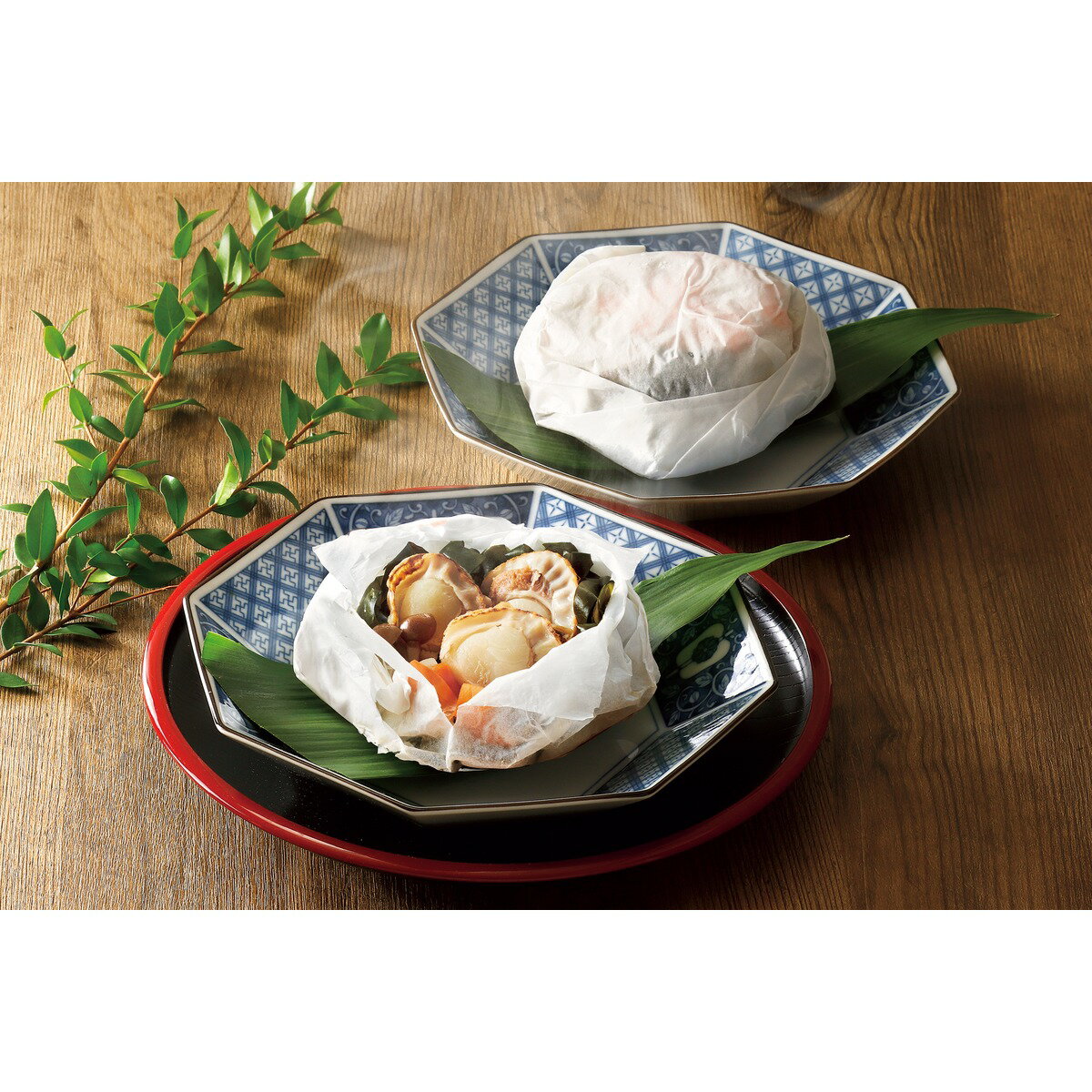Rakuten - ホタテ わかめ 包み蒸し 5個 冷凍 レンジ お取り寄せ 産地直送 惣菜 手土産 ホタテ＆わかめの包み蒸し 送料無料
