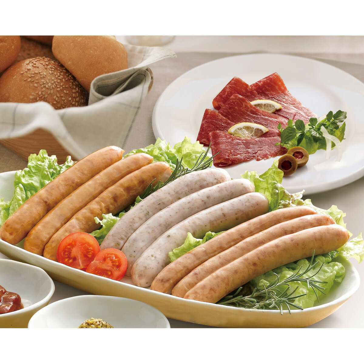 樂天商城 - 黒毛和牛 生ハム ソーセージ セット 冷凍 お取り寄せ おつまみ 手土産 差し入れ 国産黒毛和牛生ハムとソーセージセット 送料無料