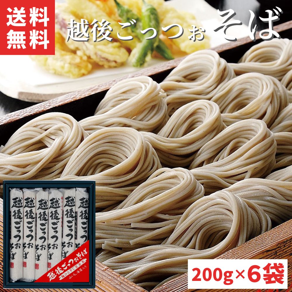 越後 ごっつぉ そば 200g×6袋 soba-30 母の日 敬老の日 夏ギフト ギフ...