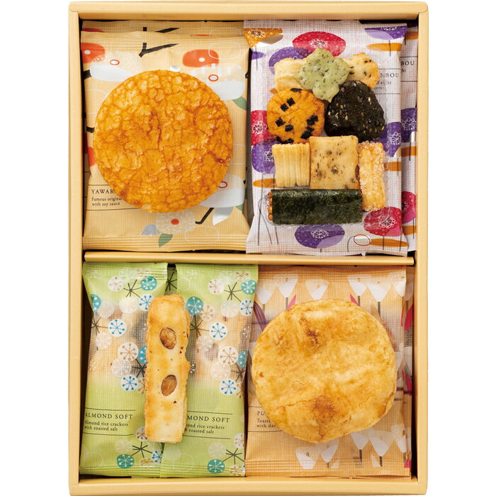 【選べる箱数（1～8箱）】えくぼ屋おかき詰合せ 秋色万彩【包装済】4種21袋入（AKB-16)【送料込み価格】