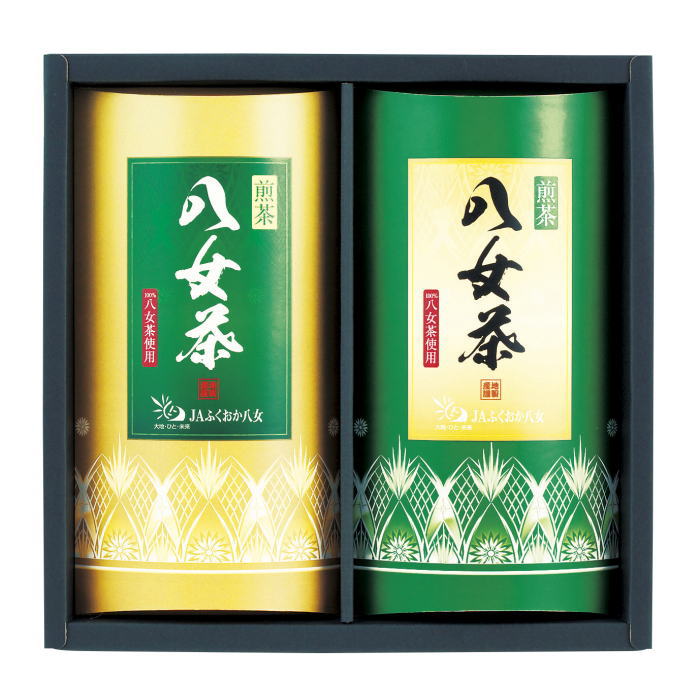 《1箱の内容》 内容／煎茶80g×2 箱サイズ／250×260×38mm 賞味期限／常温360日間 生産地：日本 “新鮮な香り”そのままに。 JAふくおか八女の八女茶は、豊かな緑と清らかな水に恵まれた自然環境の中で育てられています。日中と夜間の温度差が大きく、上質の茶栽培に適したこの土地で、国の安全基準に従い、一貫した技術により生産されています。八女茶の、まろやかで濃厚な味と香りをお届けします。ギフト対応