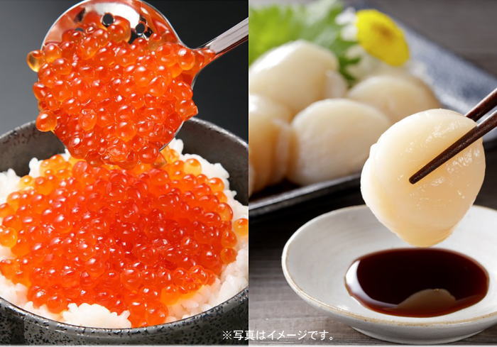 網走水産北海道産 いくら（150g）・ほたて（400g）セット（AP-957）【メーカー直送】 gift1484-10070998 ギフトギャラリー石橋 サンプル画像3