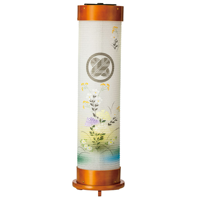 Rakuten - ライト　6号　伸縮提灯＜乱菊＞手描き絵一重張り（和紙）（一個）LED電球(11206）