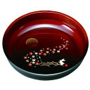 【選べる個数(1~10個)】8.0(φ24cm)菓子鉢杢塗分け 春秋月うさぎフェノール樹脂(26-28-5)【送料込み価格】