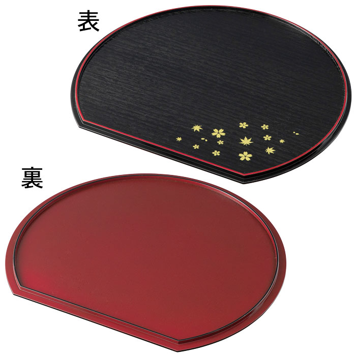 樂天商城 - 【選べる枚数（1～10枚）】12.0（W36cm)半月両面膳　春秋（箱なし）（27-25-4)【送料込み価格】