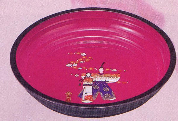 【紀州漆器】菓子鉢　8.0桃のかおり(25-316)【送料込み価格】
