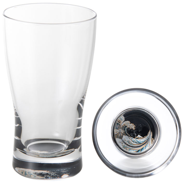 【選べる箱数（1～10箱）】紀州漆器× ガラス北斎 ミニグラス＜蒔絵波裏に富士＞（0771086）【送料込み価格】