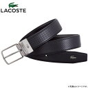 ラコステ 革ベルト メンズ LACOSTE（ラコステ）　ベルト＜ブラック＞（LB80090）【レターパック発送　送料込み価格】