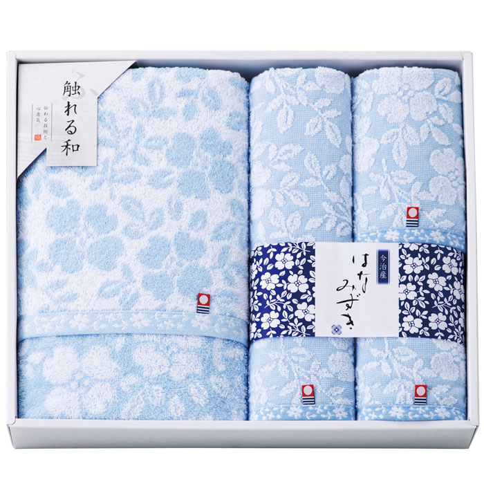 乐天商城 - 【選べる箱数(1～10箱)】触れる和はなみずき タオルセット（バスタオル＆フェイスタオル＆ウォッシュタオル2P）（HN-8850)（認定番号：第2016-261号）【送料込み価格】